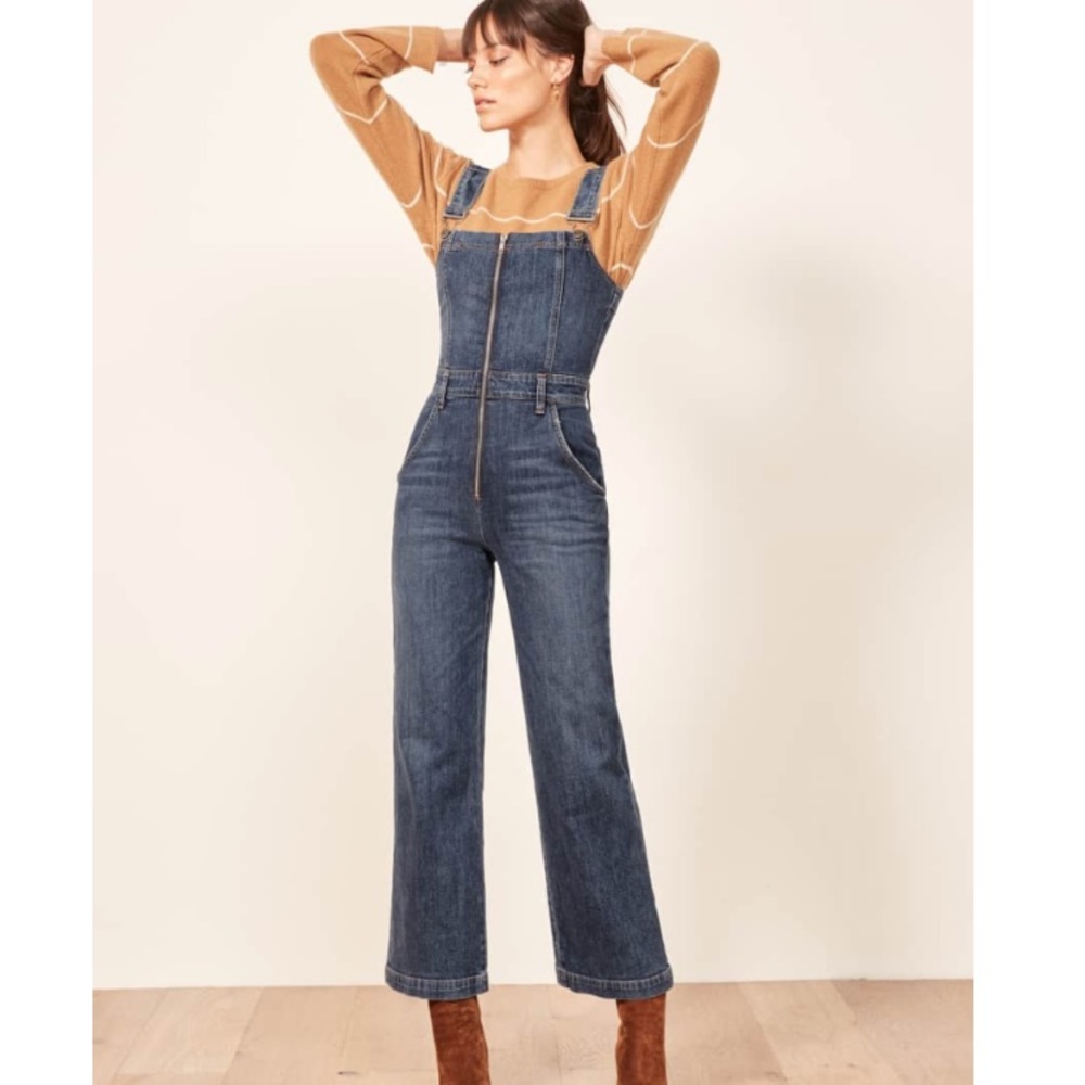 Reformation Jenny Denim Jumpsuit, 2
